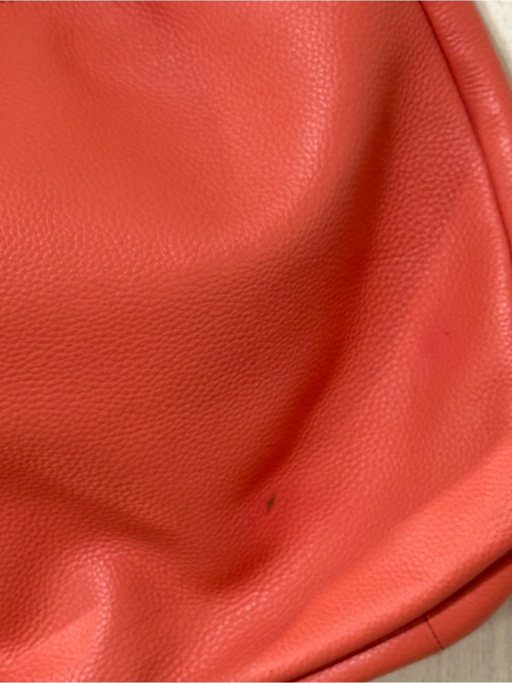 Laggo Coral Leather Hobo Shoulder Bag with Gold Accents - Picture 16 of 16
